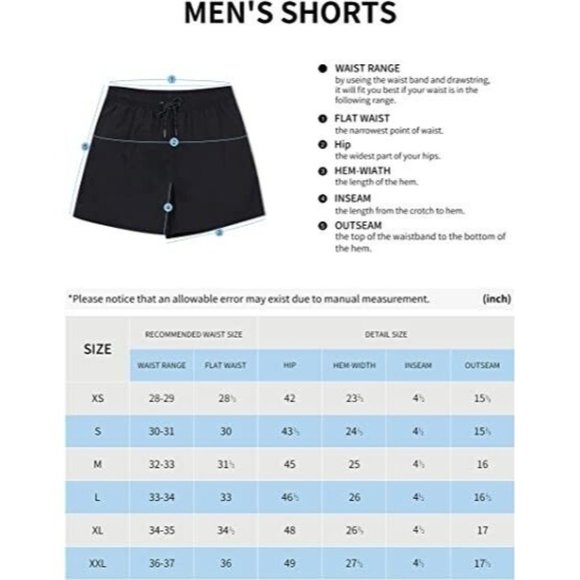 Actleis Men’s Swimming Trucks Short Swimwear Quick Drying Large NWT Black - Picture 5 of 10